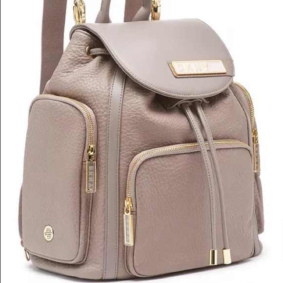 Dkny Bags Nwot Dkny Rapture Backpack Color Ash Vegan Leather Body W Nappa Lamb Vegan Trim